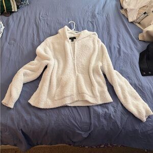 Forever 21 White Teddy Jacket Cozy Sherpa Style
